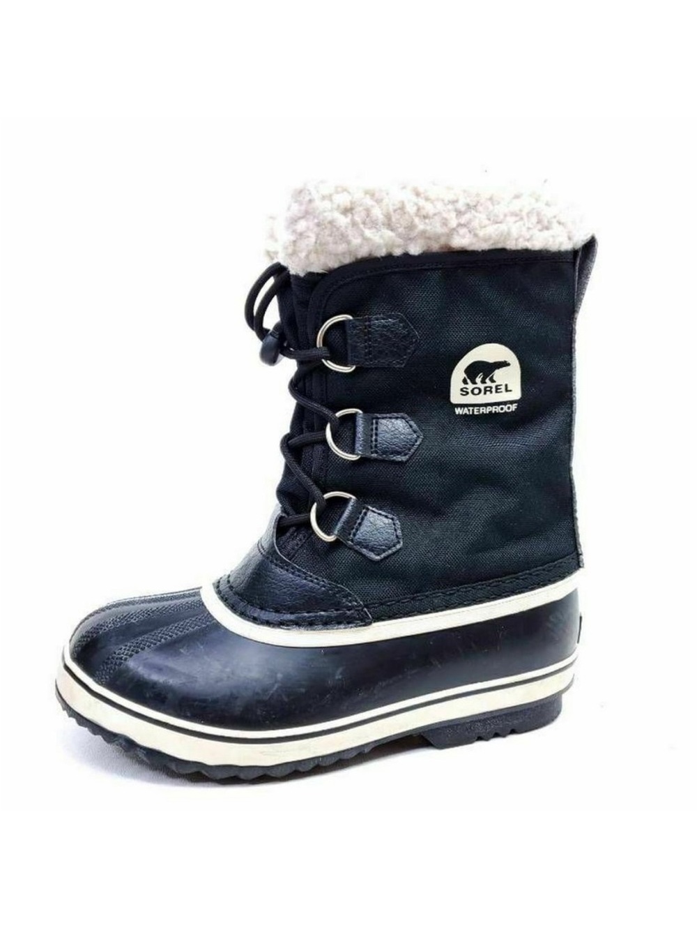 Sorel Kids Size 4 Yoot Pac Winter Snow Boots Black